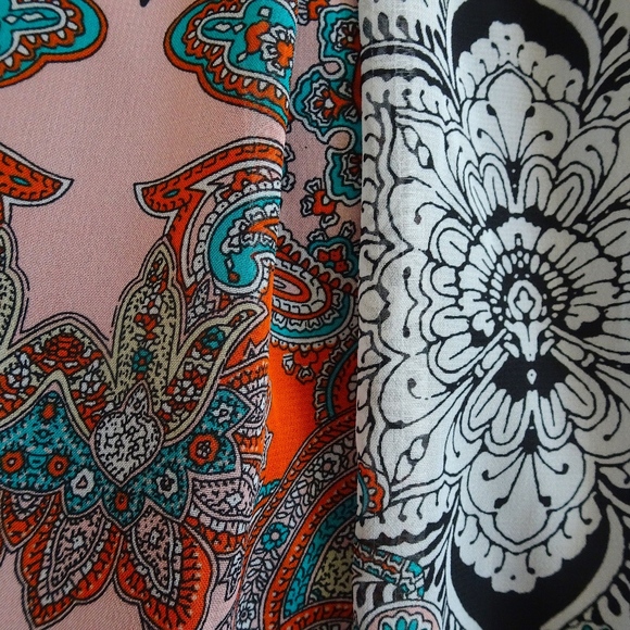 Boho Mandala Paisley Floral Bailey Blue Maxi Dress - Picture 3 of 8